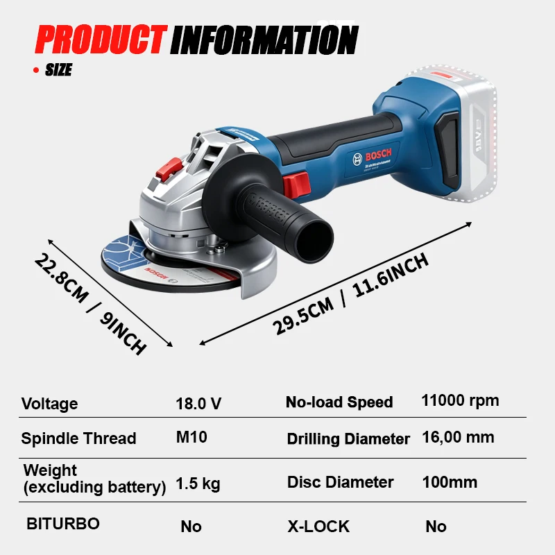 BOSCH GWS 18V-8 Mesin Gerinda  - Power Tools Professional ulasan dan harga